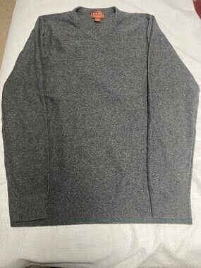 Red Ales by Alesbury Mens pullover Shirt Large Heather Gray Long Sleeve